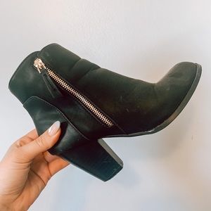 black ankle boot